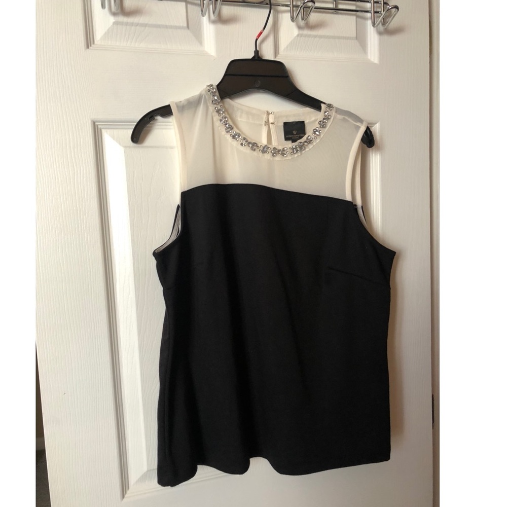Dressy mesh tank top